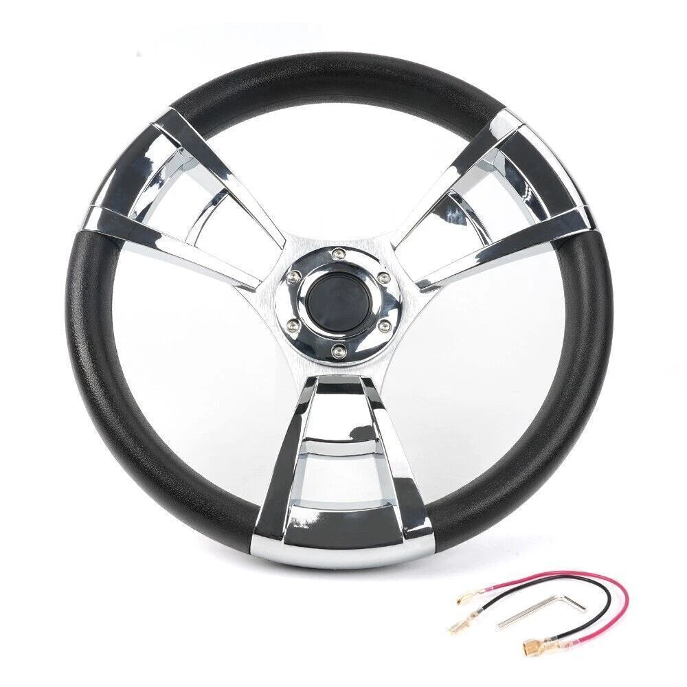 3 Spoke 13.5" Marine Steering Wheel for Yacht Speed Boat (Boat)