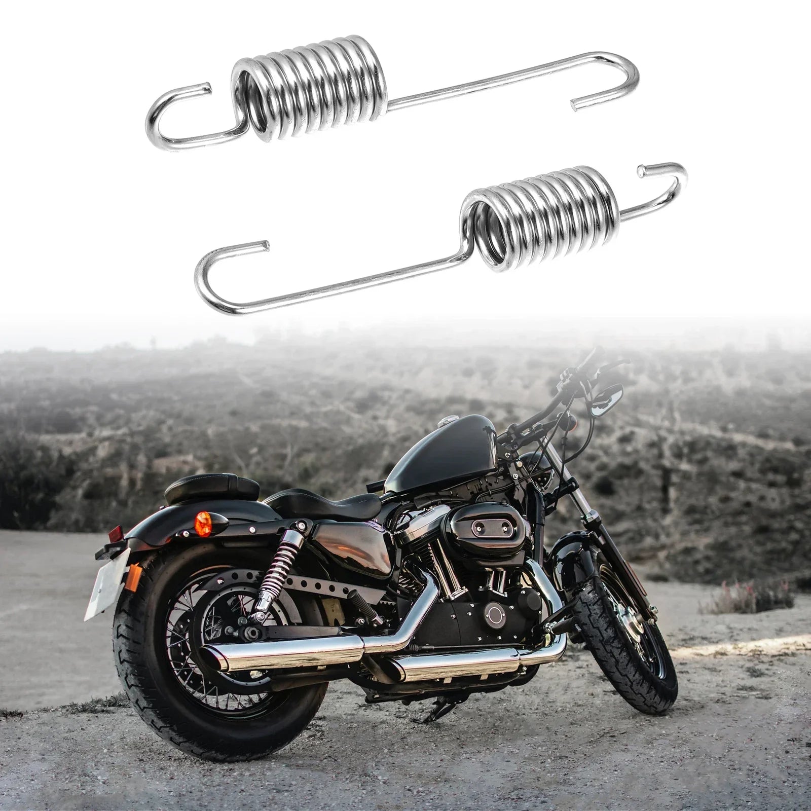 10 x 8.5cm Silver Tone Motorcycle Brake Pedal Return Springs for Honda