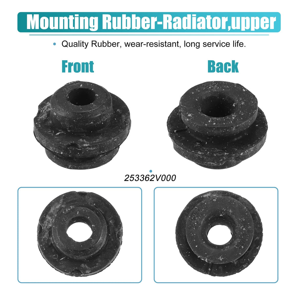 2pcs Rubber Lower Radiator Mount Insulator for Hyundai Accent (2012–2017)