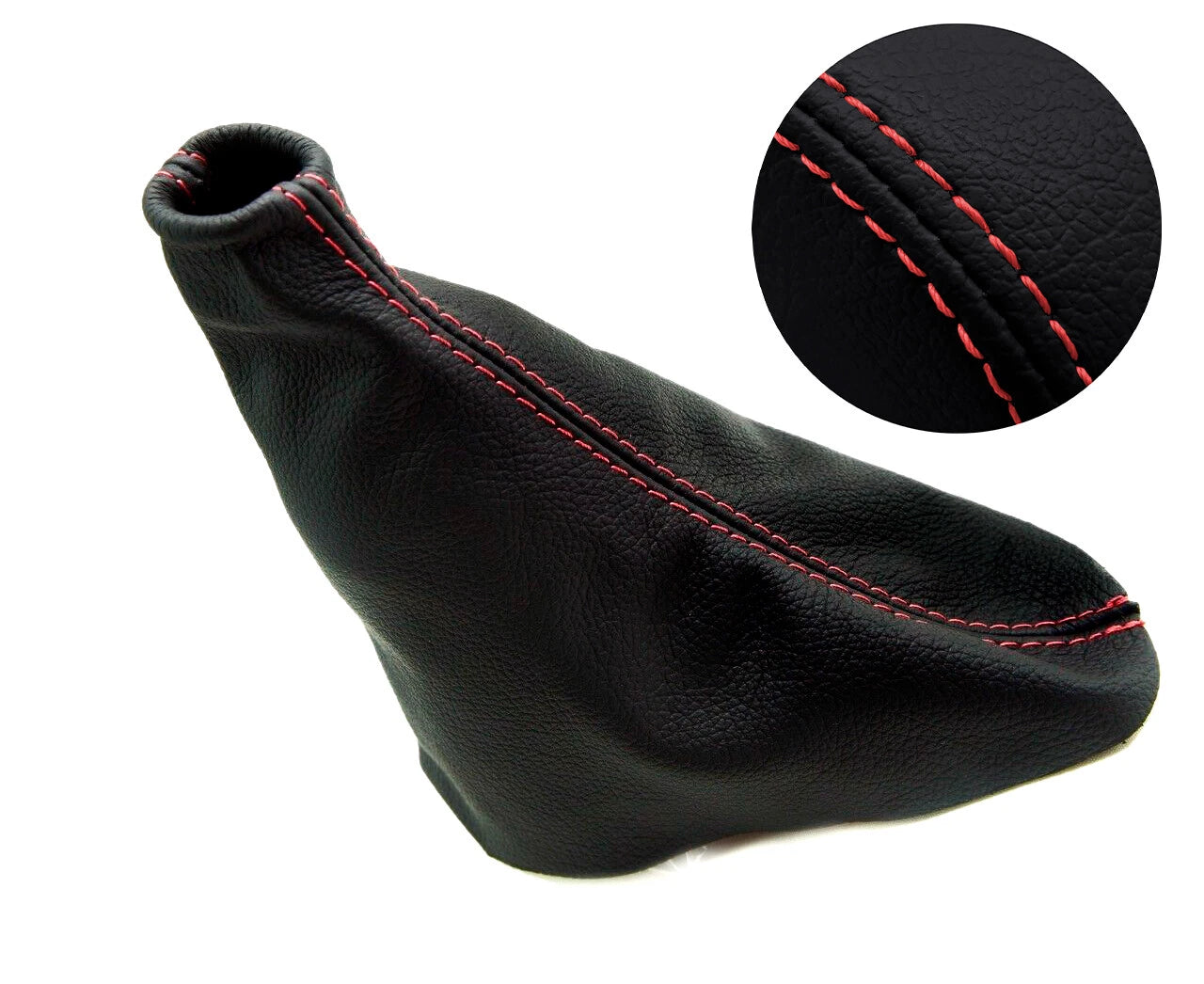 E Brake Boot Cover for Ford Mustang (2010–2014) Black Red Stitch
