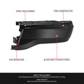 Right Rear Bumper End Caps for Ford Ranger (2019–2023) - Black, No Sensor Holes
