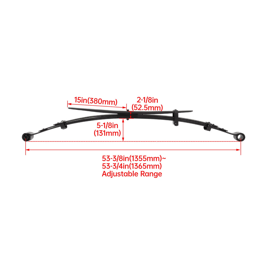 Rear Leaf Spring for Nissan Frontier 4WD Crew Cab (2005–2018) Black Steel