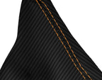 Automatic Shift Boot Cover for BMW E81 E82 E87 (2004–2013) Carbon Fiber Orange Stitch