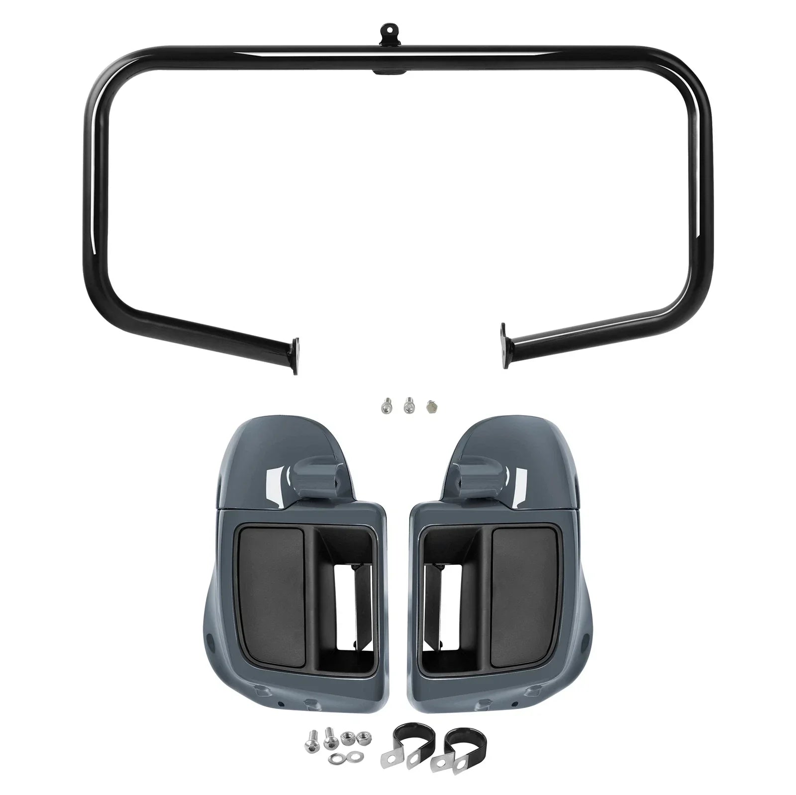 Lower Vented Fairings for Harley Touring 2014-2023 Gunship Gray