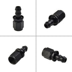 6AN AN6 Female to 3/8" Straight Push On Barb Hose Adapter Fitting for Universal