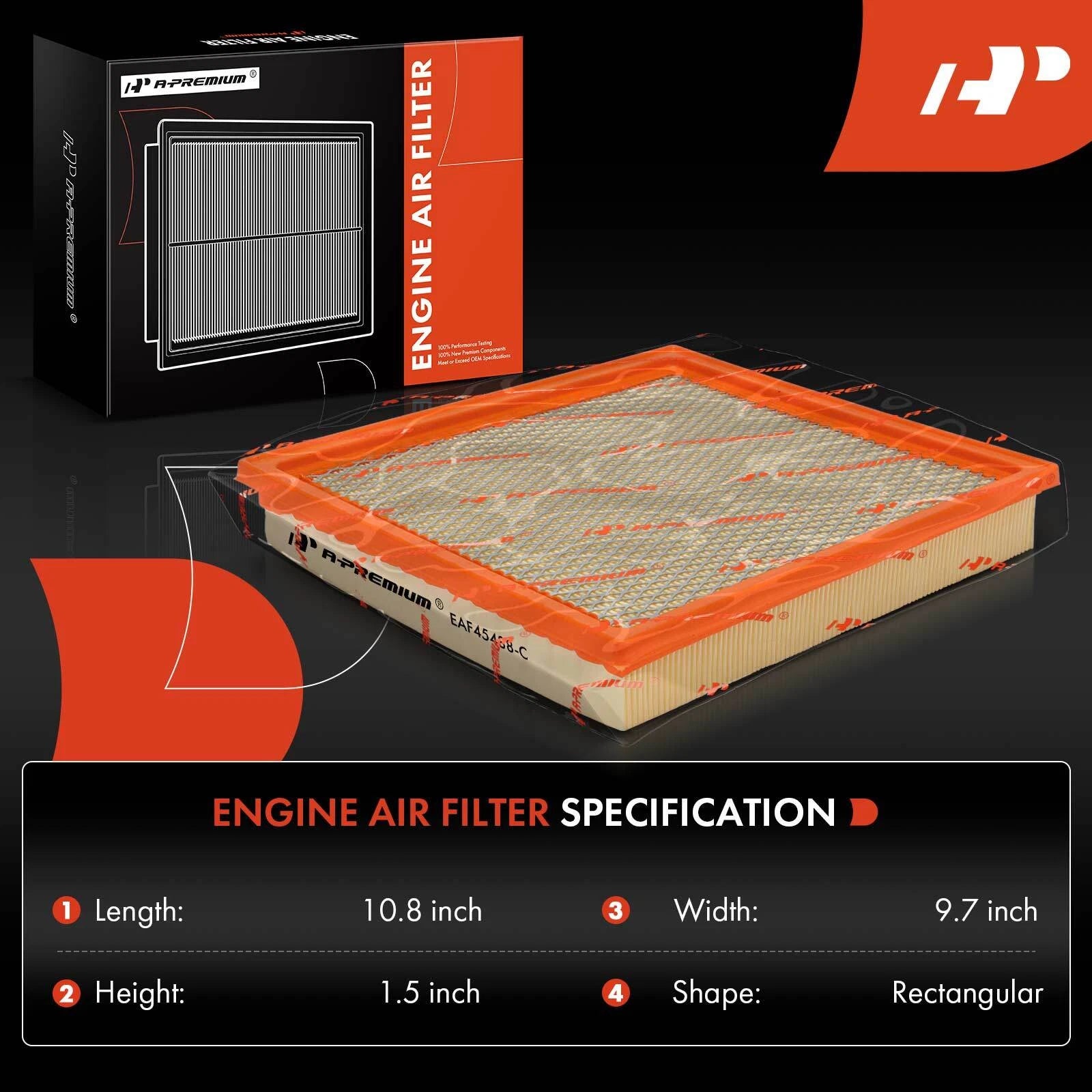 2X Engine Air Filter for Jeep Grand Cherokee (2002-2004) 4.7L