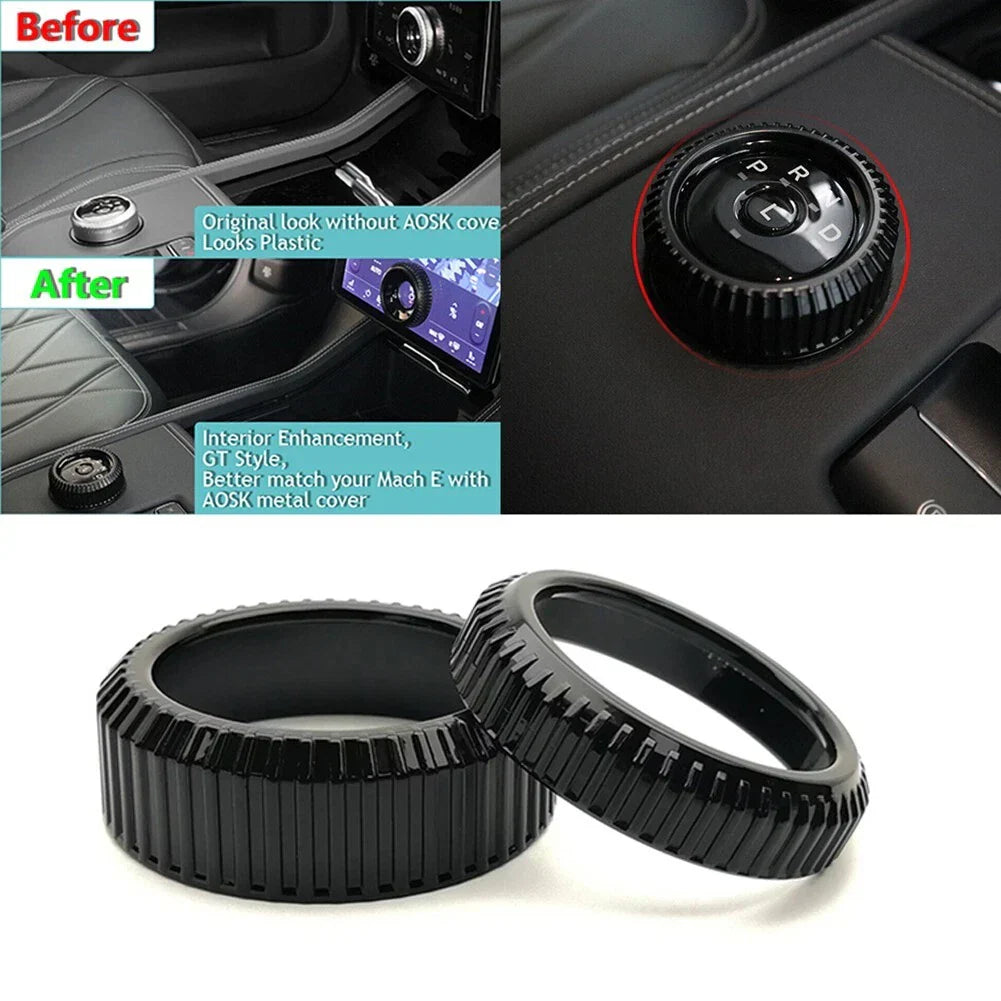 2 x Volume Control Knob Shift Knob Metal Cover for Mustang (2021–2023)