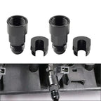 Black 6AN Male to 3/8" Quick Disconnect EFI Fuel Rail Adapter for Car