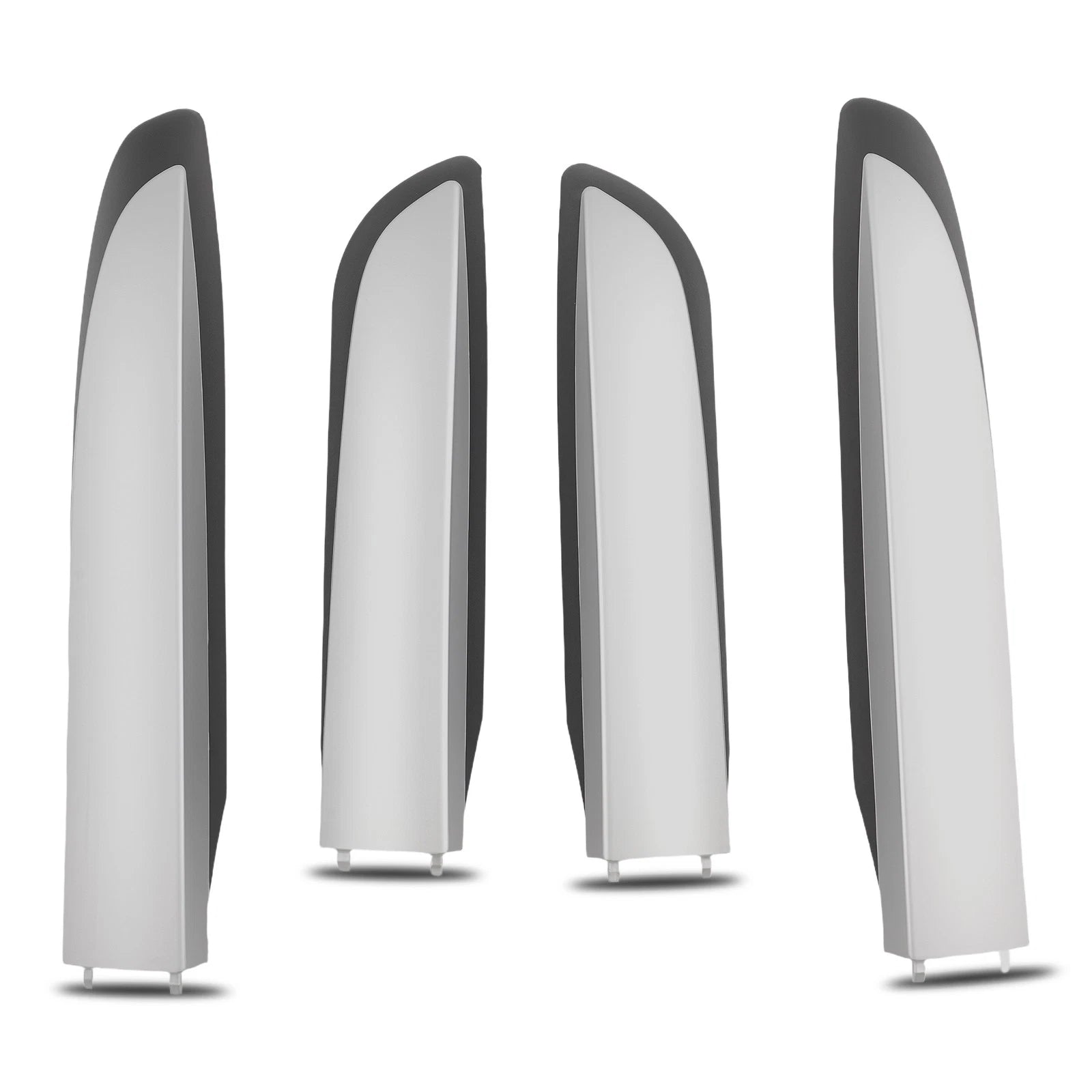 Set of 4 Roof Rack Rail Caps for Toyota RAV4 (2013–2018) Black Silver ABS