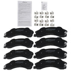 Front & Rear Brake Pads Kit for Chevy Silverado GMC Sierra 2500 3500 HD (2011–2019)