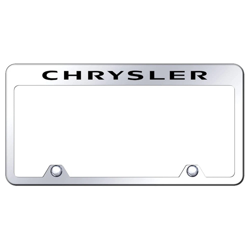 Mirrored Inverted License Plate Frame - Officially Licensed for Chrysler