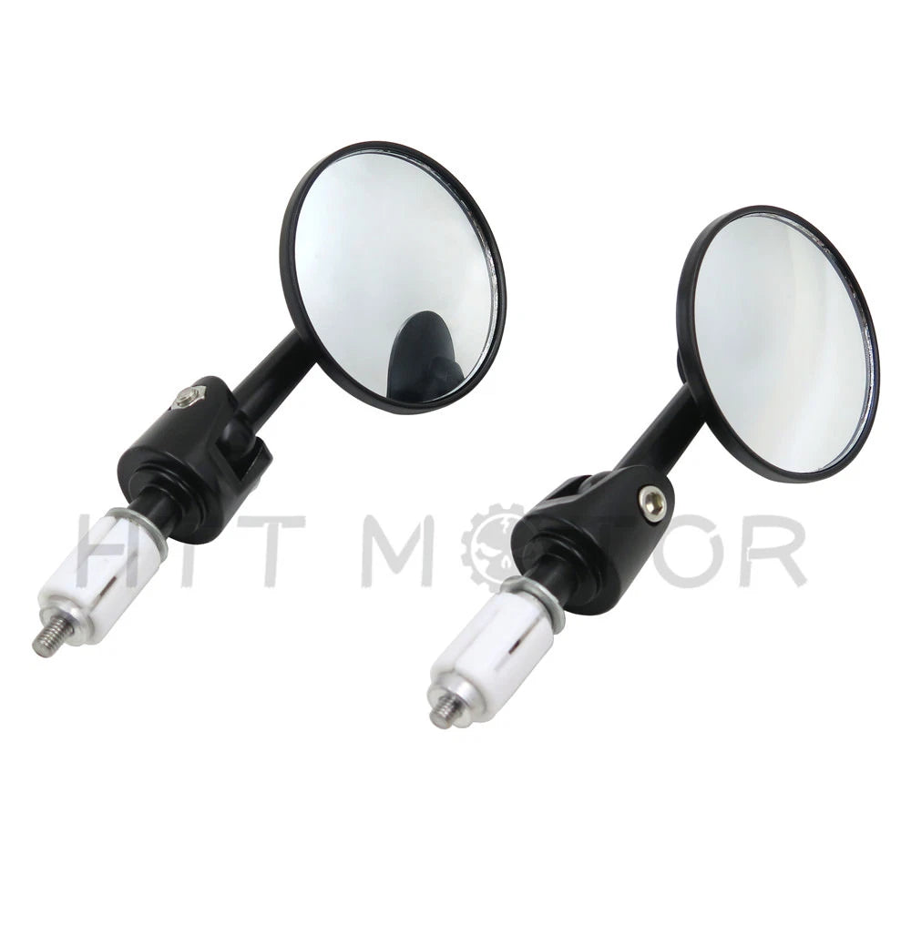 Adjustable Foldable 1" Round Bar End Mirrors for Harley Davidson