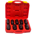 9pcs Deep Impact Socket Kit for Axle Hub Nut (Metric 29-38mm)