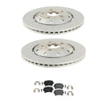 SHW Rear Rotors & Hella Low-Met Disc Brake Pad Kit for Audi RS4 (2007–2008)