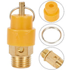 Air Compressor Safety Relief Valve 1/4", 3/8", 1/2"
