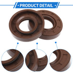 Set of 2 Oil Seal Rotary Shaft Seal FKM Rubber 17x35x7mm