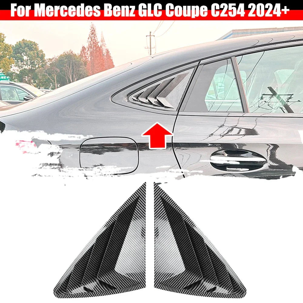 Rear Quarter Window Duct Vent Louver Covers for Benz GLC Coupe (2024–2025)