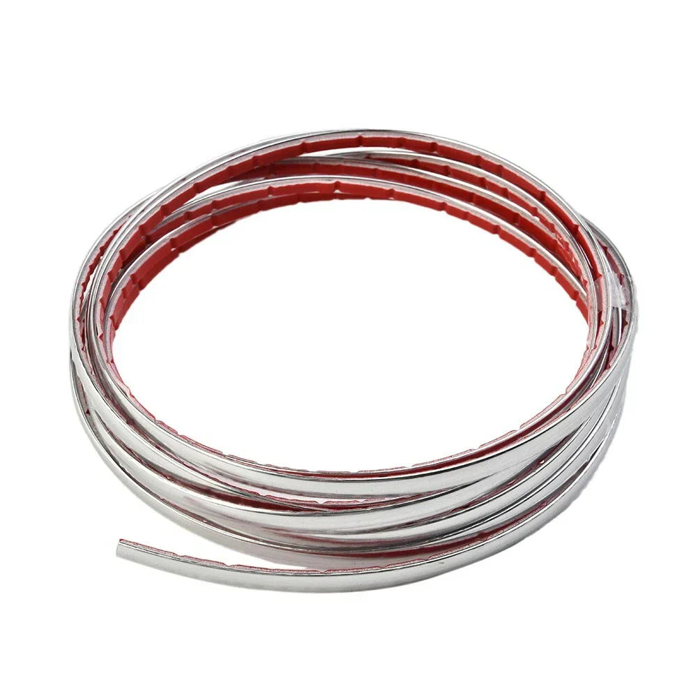 Silver Strips 6mm3m Car Door Edge Bumper Moulding Trim Decor