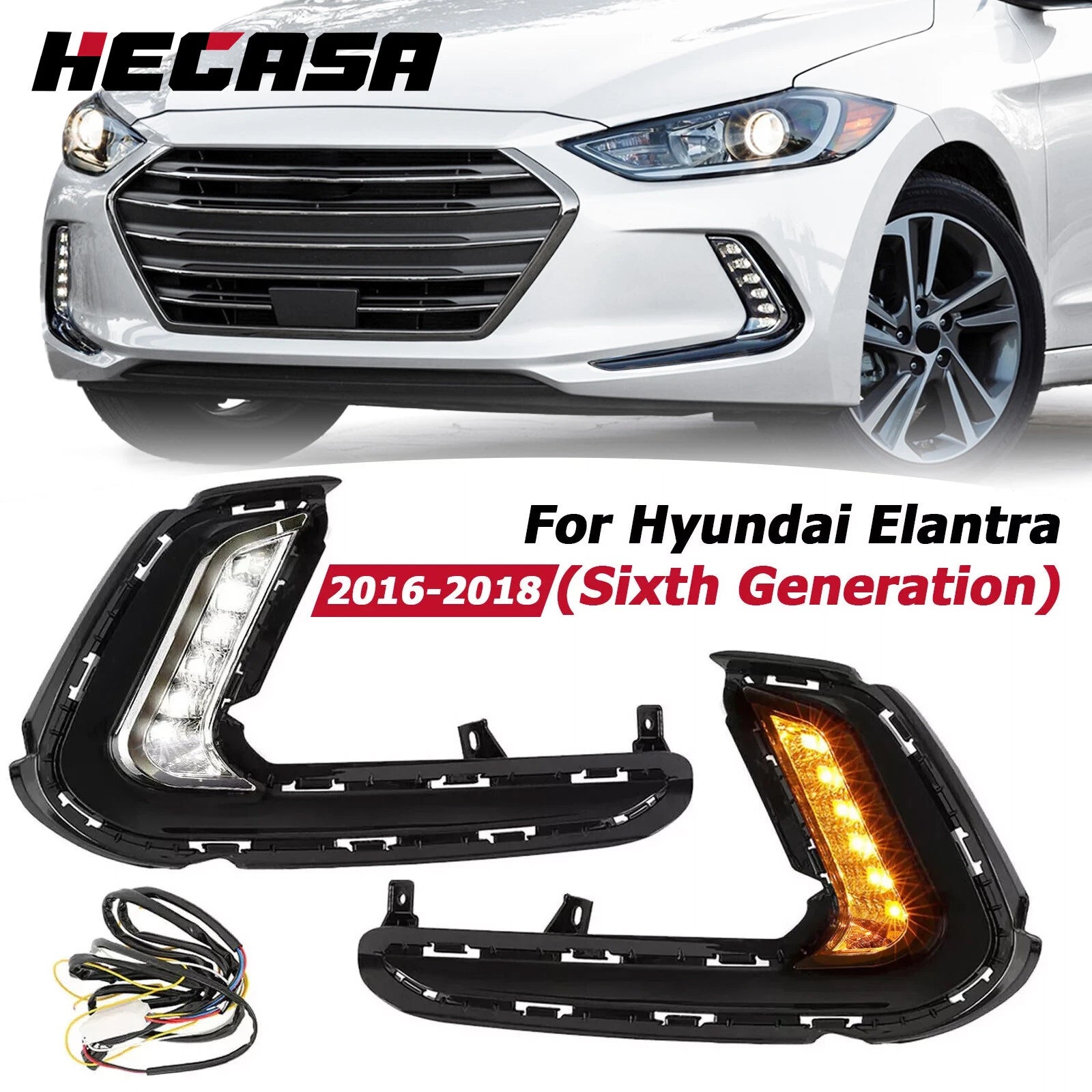 LED Fog Lights for Hyundai Elantra (2016–2018)