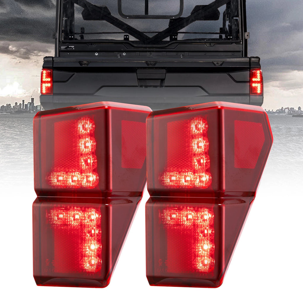 2X Red LED Tail Lights 2413766 for Polaris Ranger 1000/Crew/XP (2018–2025)