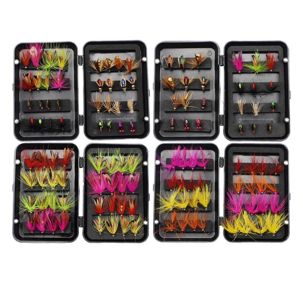 Set of 3224 Premium Fly Fishing Flies for Bass Trout Salmon
