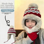 Knit Beanie with Fleece Lined Ear Flaps for Cold Weather