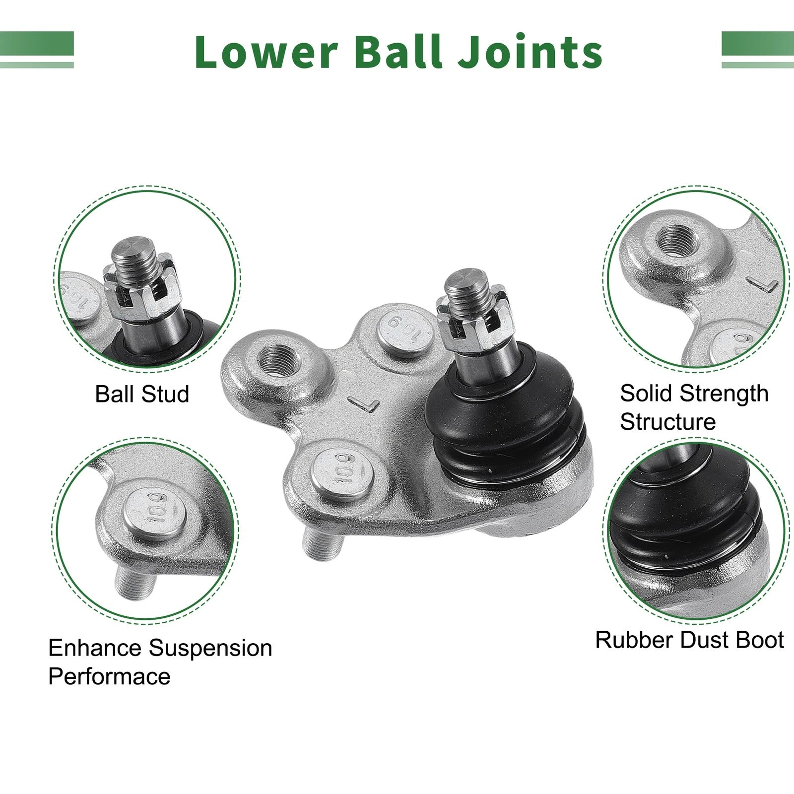 4pcs Front Suspension Kit for Honda Civic (2006–2011) - Sway Bar Link, Lower Ball Joint