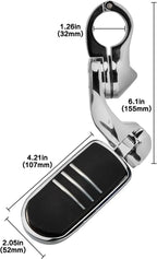 1-1/4" Chrome Highway Foot Pegs for Harley Davidson