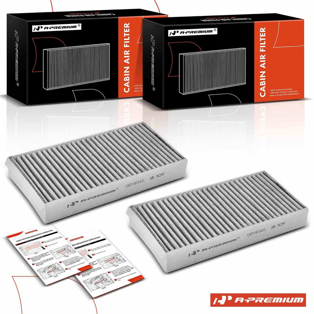 2X Activated Carbon Cabin Air Filter for Mercedes-Benz E350 (2006–2009)