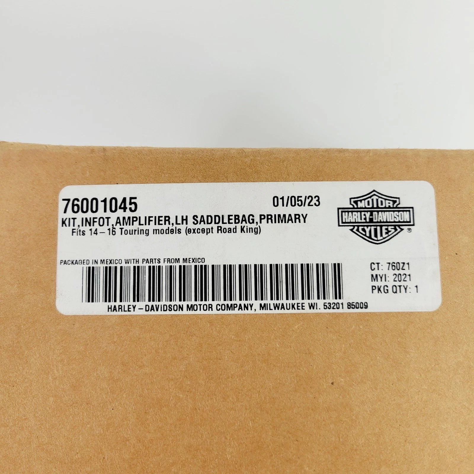 Amp Install Kit for Harley Touring (2014–2016) 76000997, 76001045