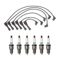 Denso Wire Set & 6 Iridium TT Spark Plugs for Dodge Stealth (1991–1996)