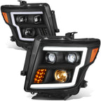 LED Projector Headlights for Nissan Titan XD (2016–2024) - Black Housing
