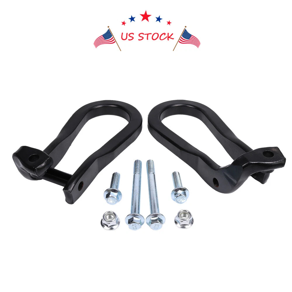 Set of 2 Black Tow Hooks for 2015–2019 Silverado GMC Sierra 2500HD 3500HD