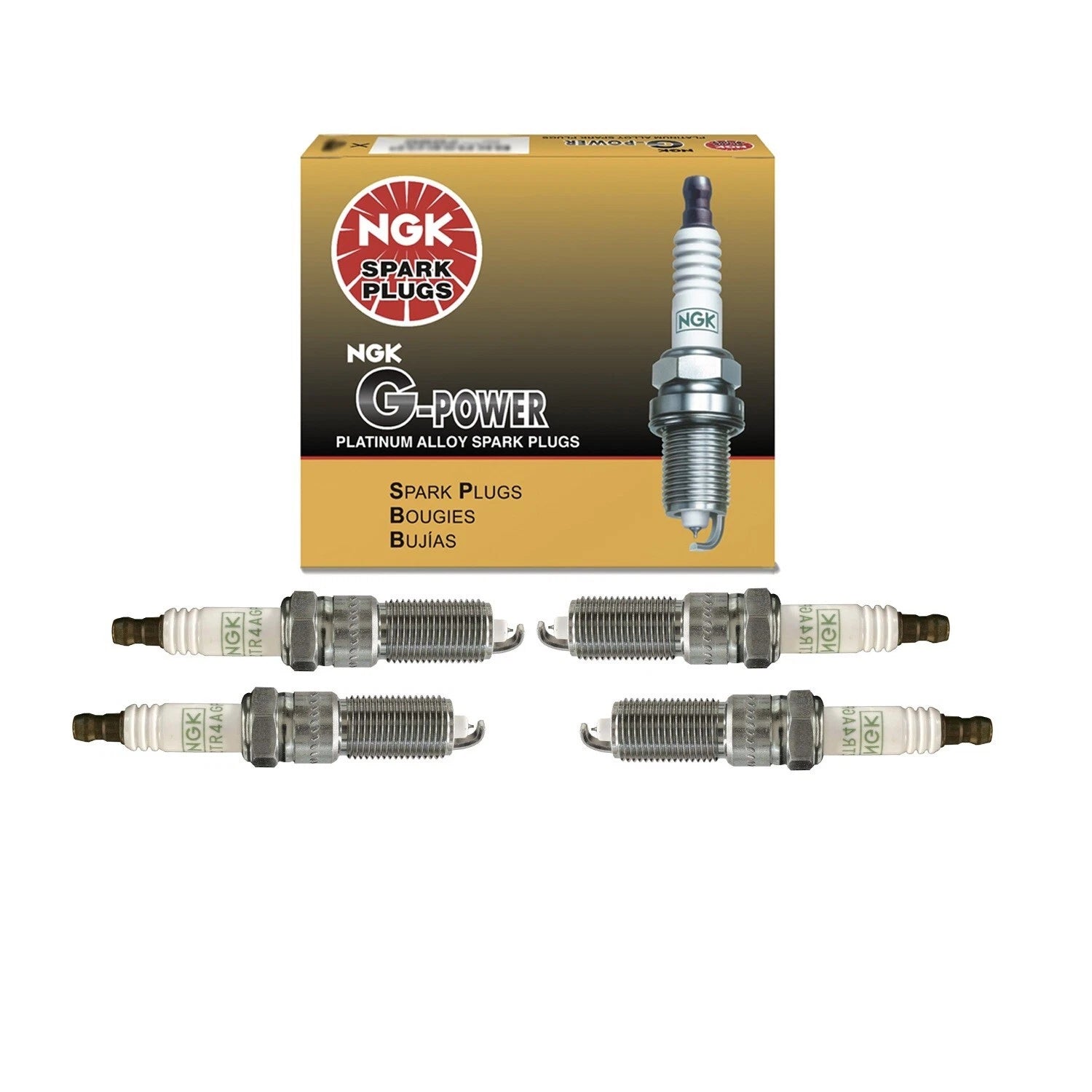 Set of 4 NGK G-Power Platinum Nickel Spark Plugs for Chrysler Dodge Jeep