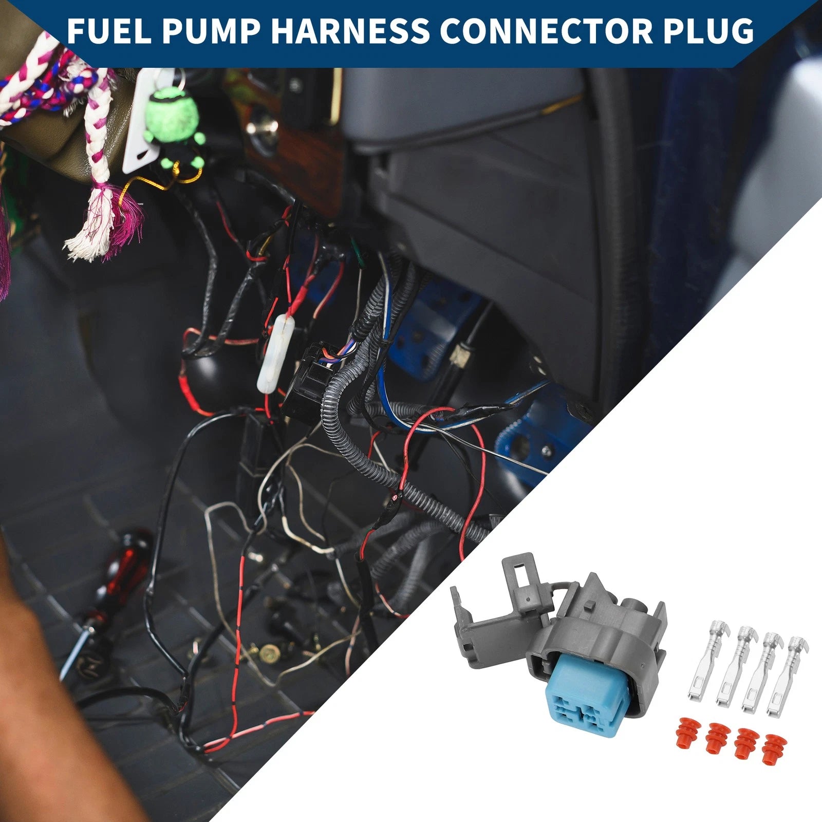 Set of 4 Pin Fuel Pump Harness Connector Plug for Honda Civic (2006–2011)