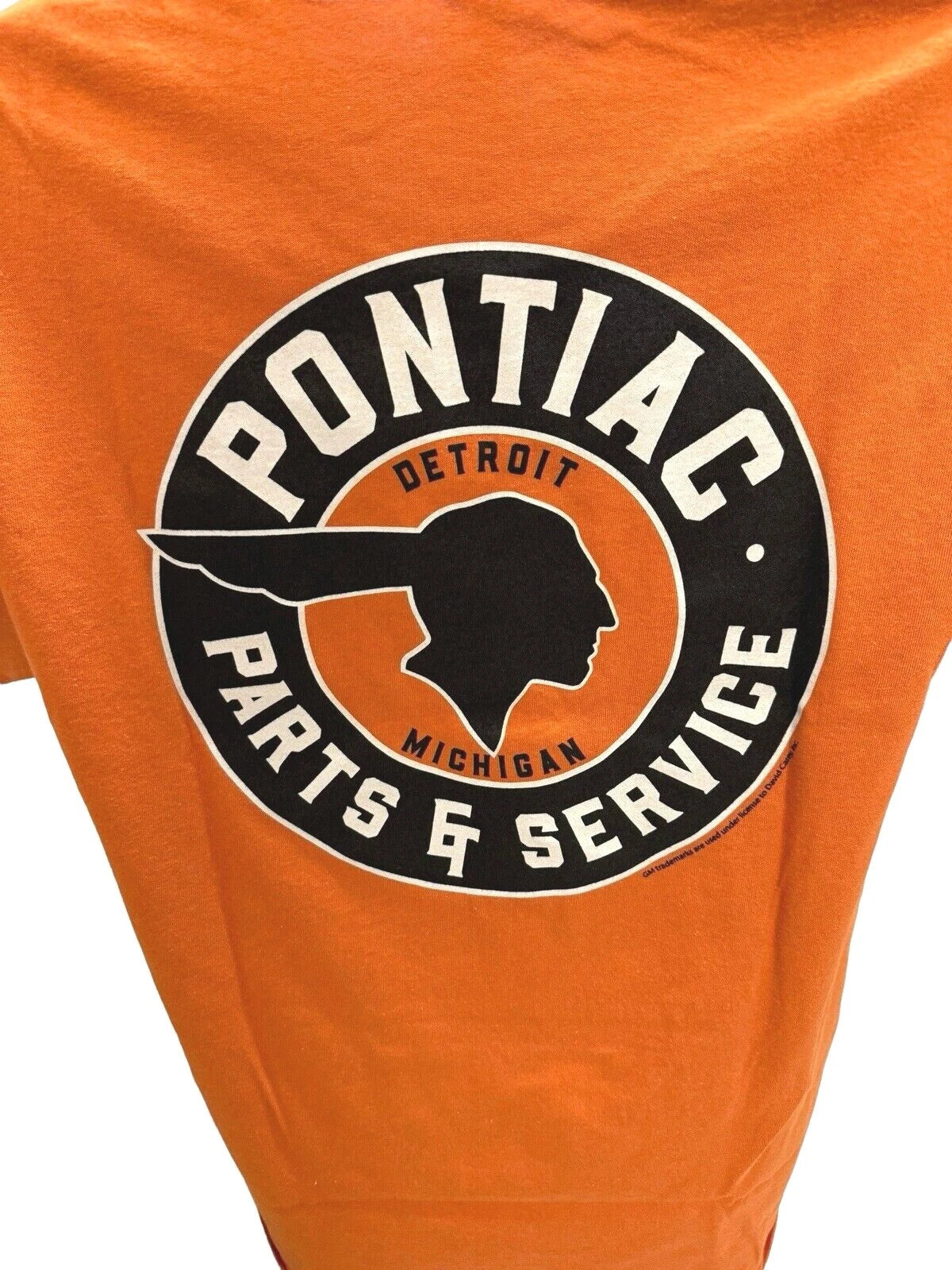Pontiac Parts and Service Texas Orange T-Shirt for Pontiac Owners (All Years)