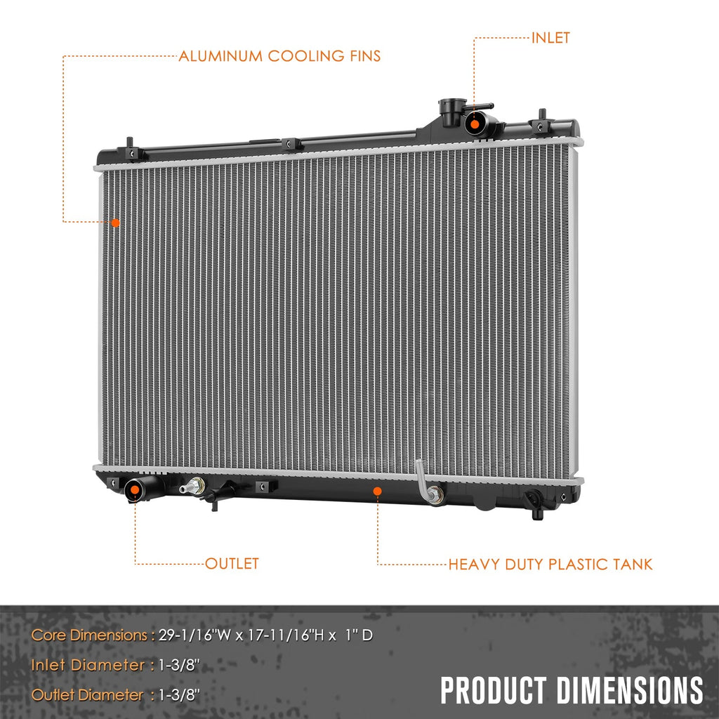 Aluminum Core Replacement Radiator for Lexus RX300 (1999–2003) DPI-2272