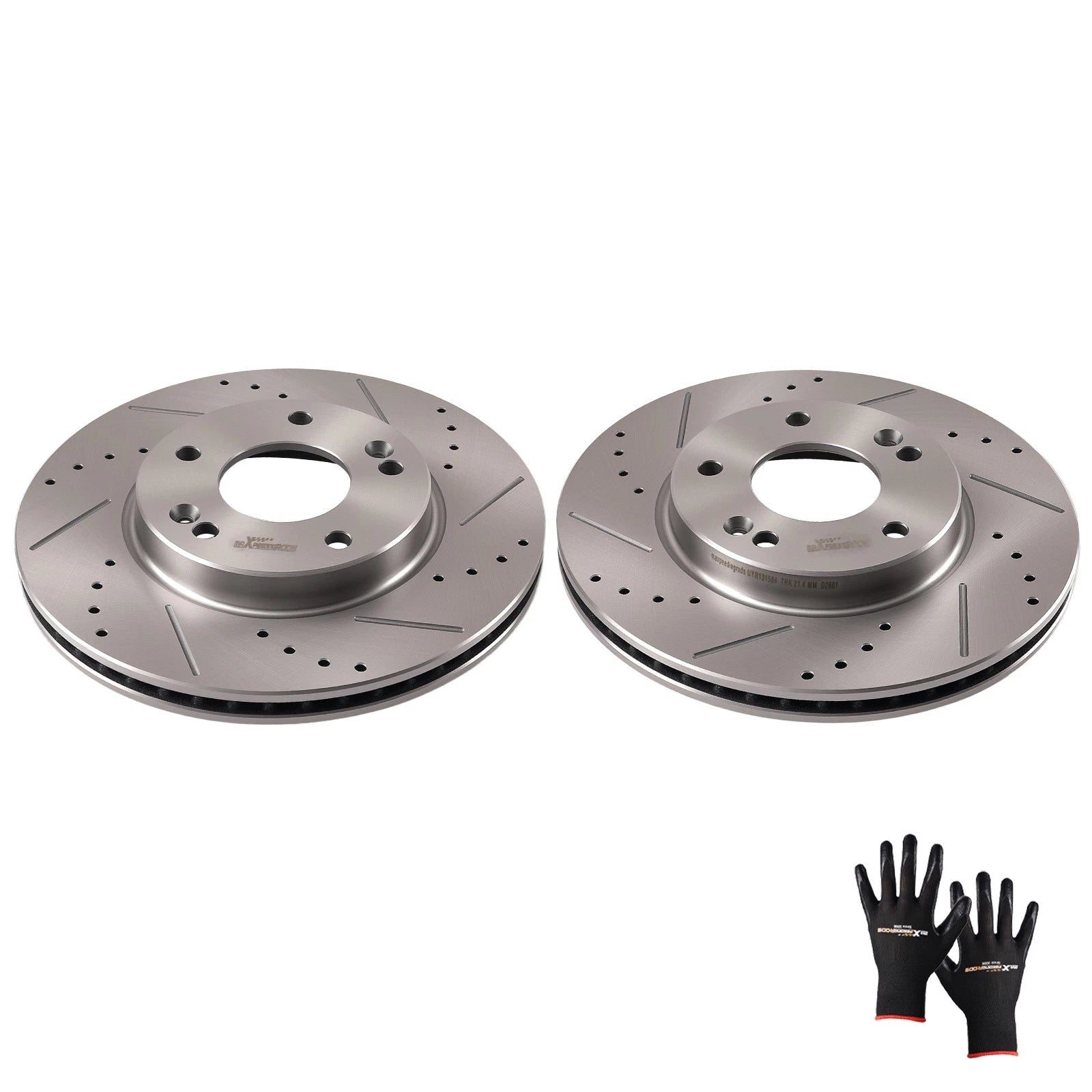 Set of 2 Front Brake Rotors for Hyundai Elantra (2011–2020) Veloster (2012–2021)