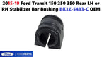 Set of 2 Rear Stabilizer Bar Bushings for Ford Transit 150 250 350 (2015–2019) BK3Z5493C