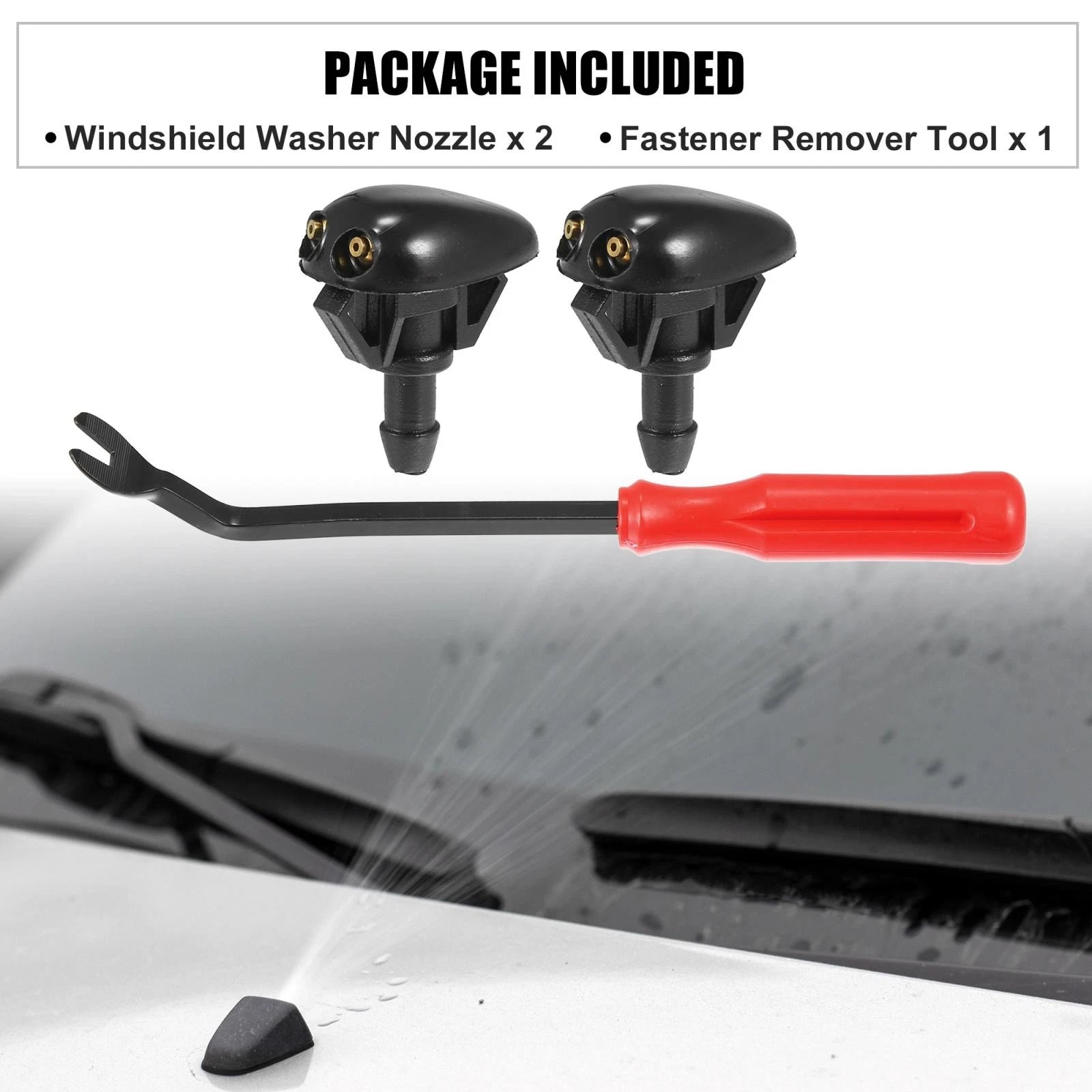3X Front Windshield Washer Nozzle Kit 28931-3S500 for Nissan Frontier (1998–2004)