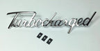 Chrome Metal Script Emblem Turbocharged Style Universal Fit for All Vehicles (All Years)