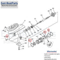 Propeller Shaft Seal Kit for Yamaha Outboard (93210-64ME7, 93210-65M50)