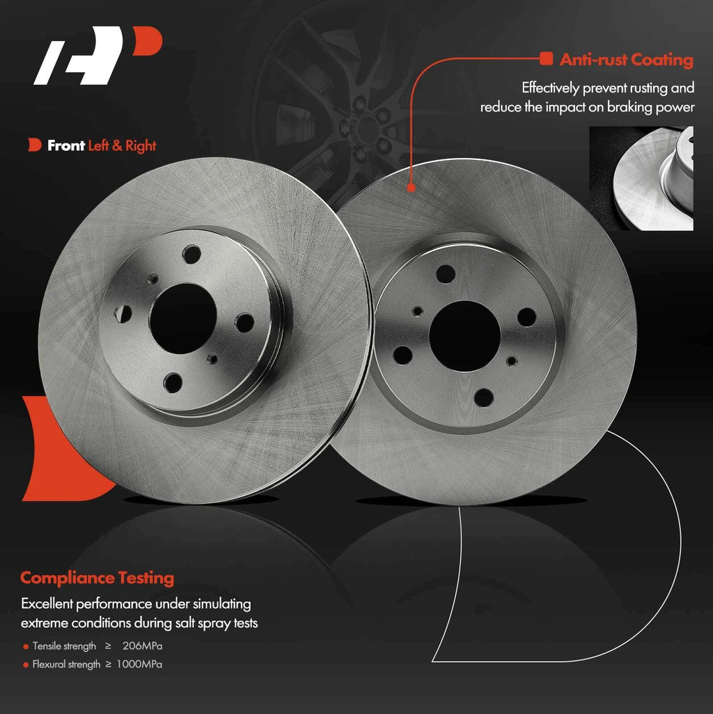 Front Disc Brake Rotors & Ceramic Pads for Toyota Yaris (2012–2018)