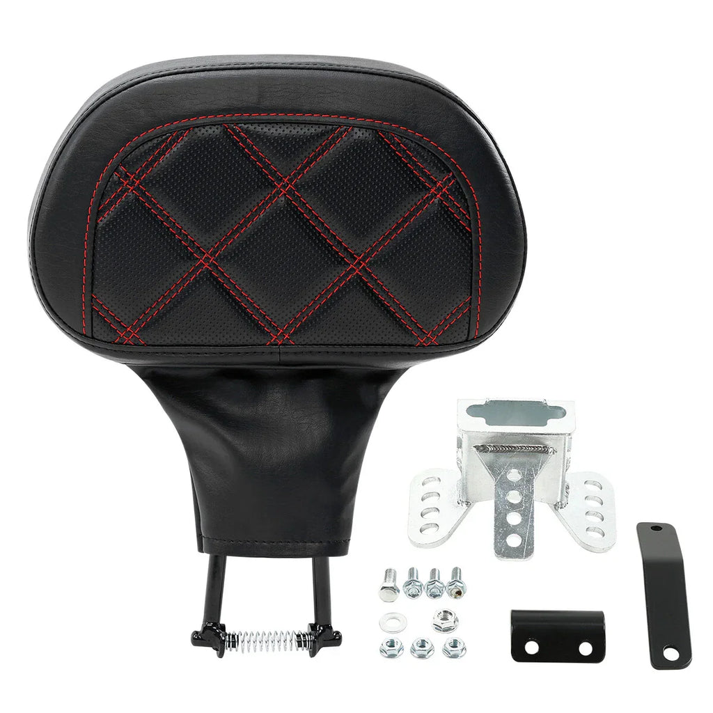 Black Driver Backrest Pad for Harley Touring CVO Road Street Glide (1988-2023)
