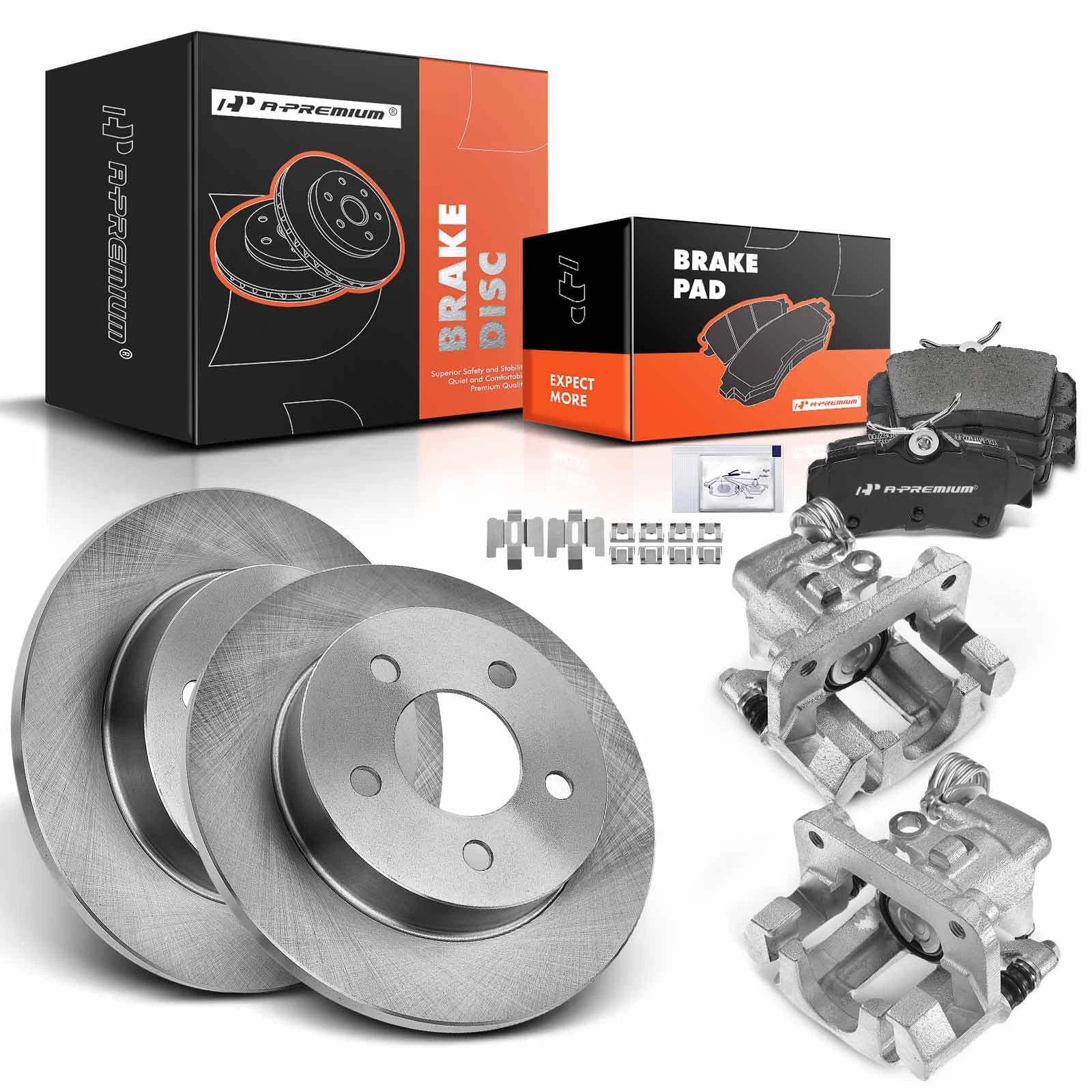Rear Disc Brake Rotors & Pads for Ford Mustang 