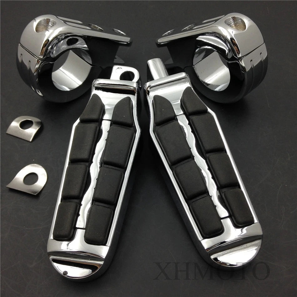 1 1/2" Highway Tombstone Offset Mount P Clamp Foot Peg for Harley Sportster