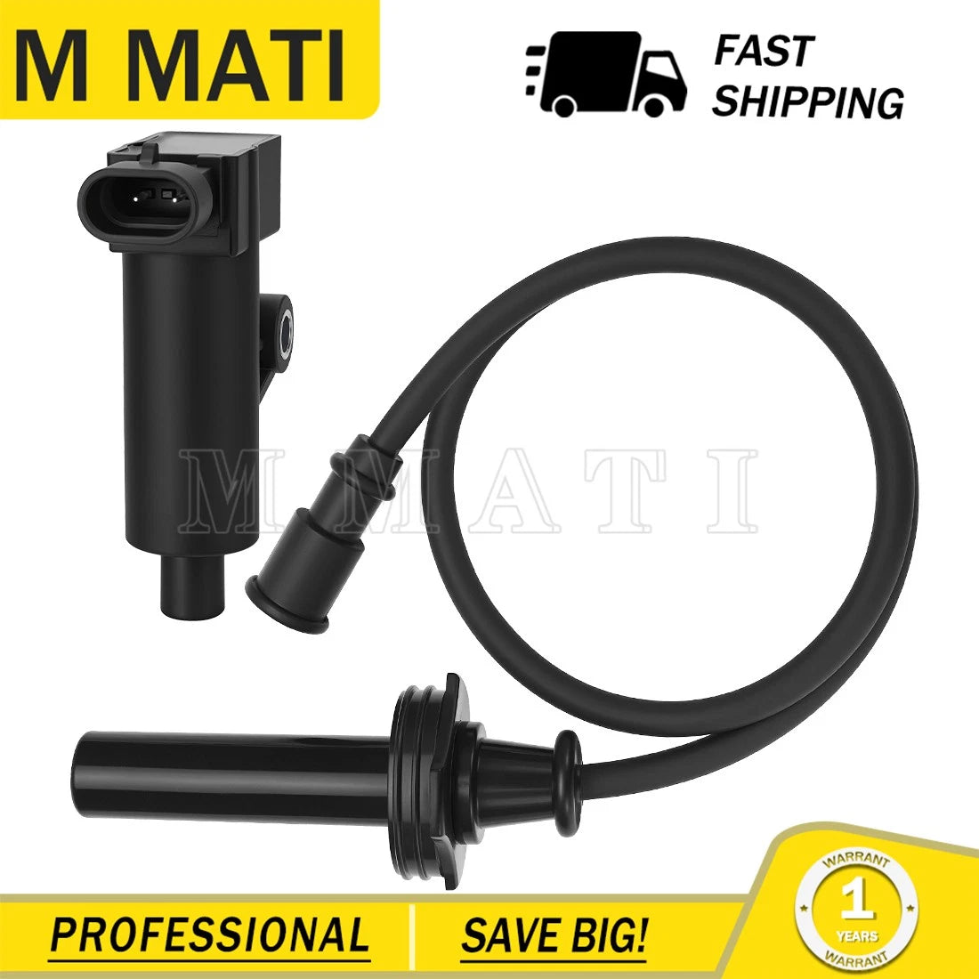 Ignition Coil & Wire Plug Cap for Hisun MSU MSA Coleman Gray Wolf Bighorn 700