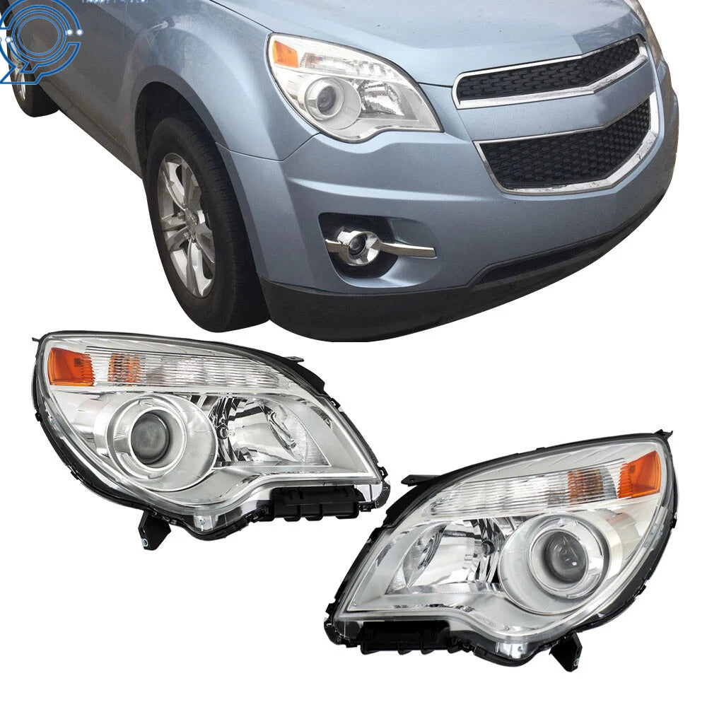 Set of 2 Headlights for Chevy Equinox (2010–2015) Halogen Projector