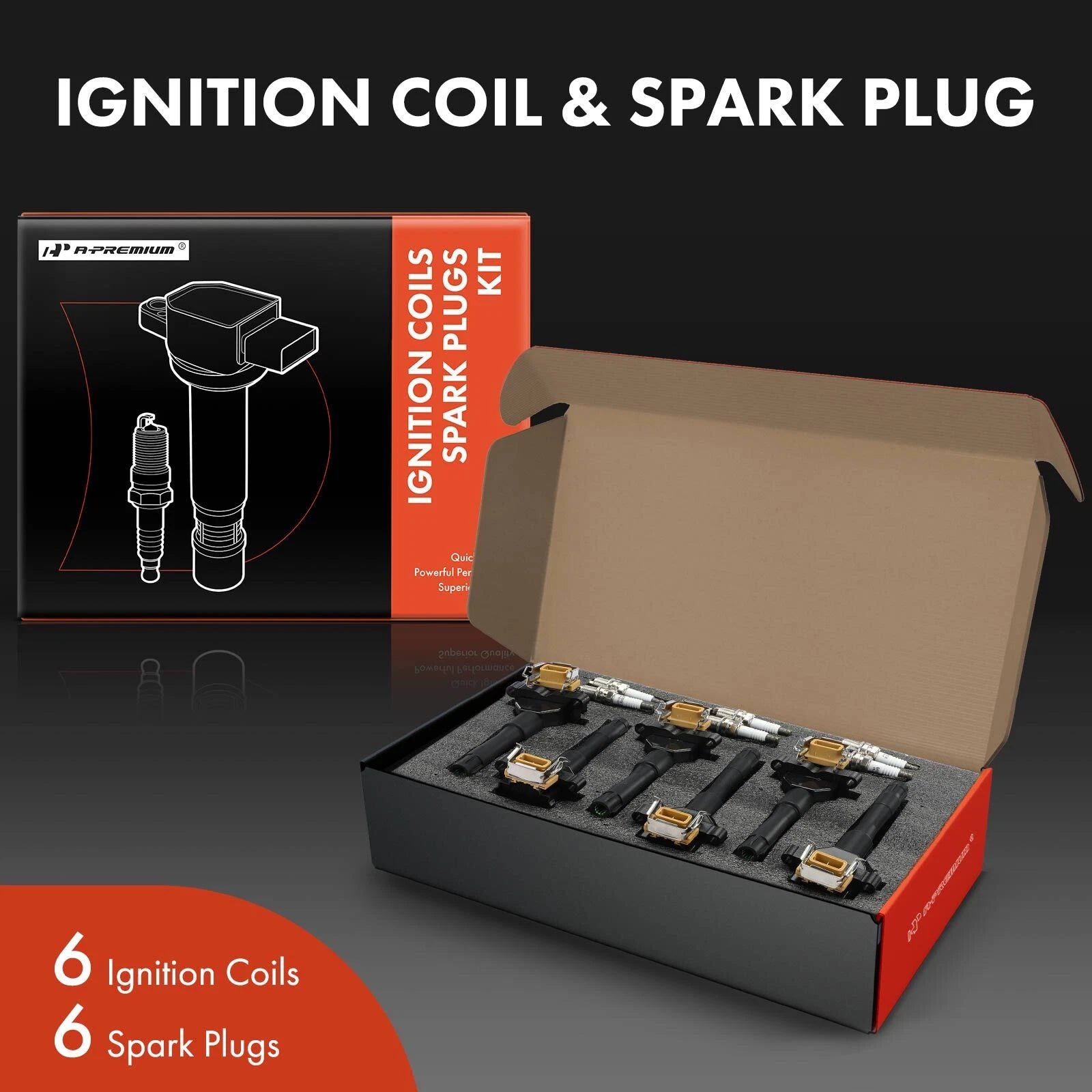 6x Ignition Coil & 6x Iridium Spark Plug for BMW 320i 325i (1992–1995)