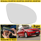 Heated Right Passenger Side Mirror with Glass Backing Plate for VW Jetta Beetle